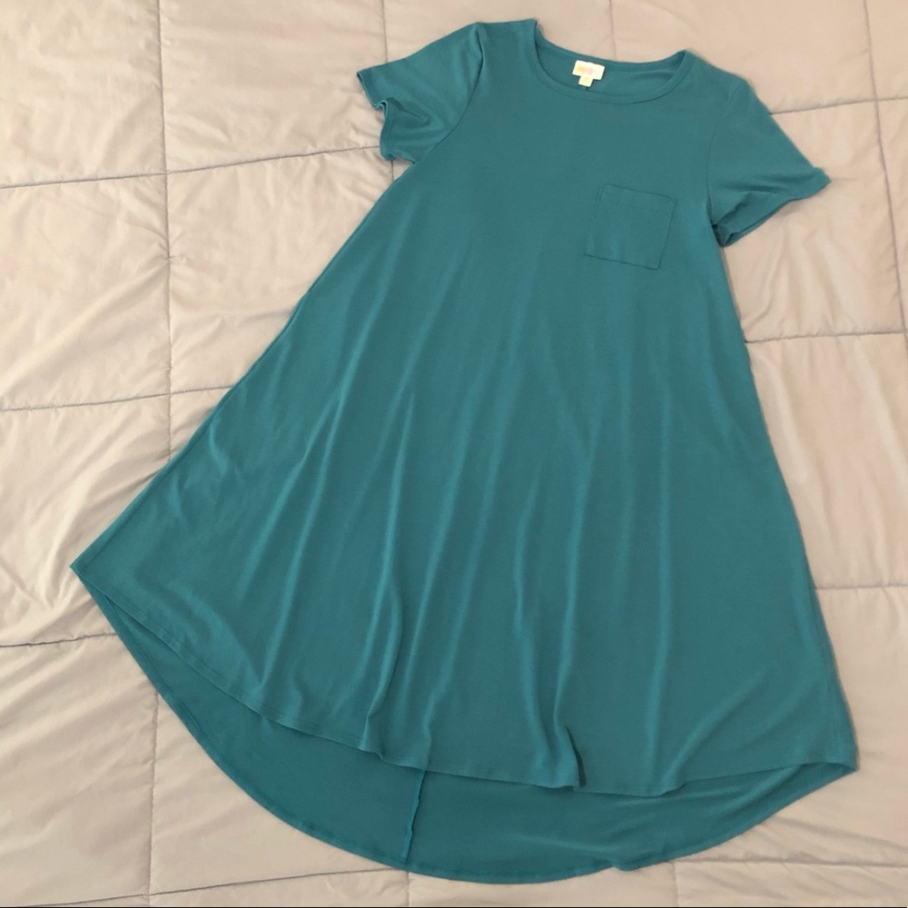 LuLaRoe Carly Dress, Blue XS
